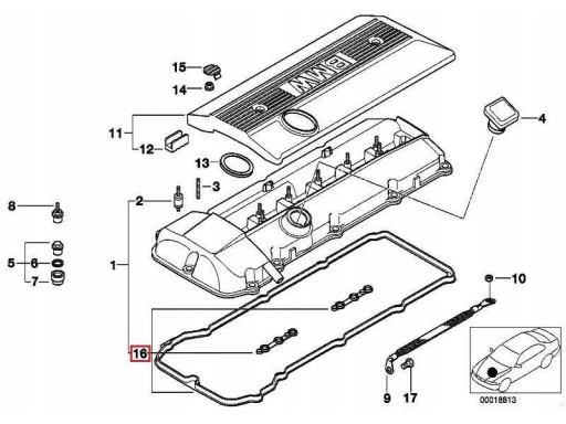 Zestaw uszczelek pokrywy zaworów BMW silniki benz