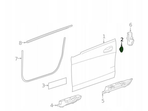 Zaślepka drzwi Mercedes W167 W169 W171 W172 W176 A0019985150