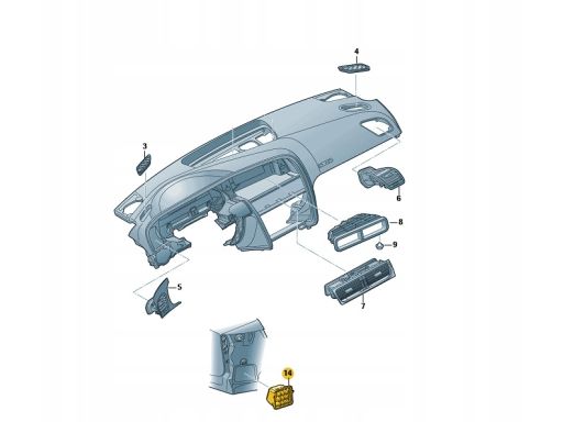 Kratka Wentylacyjna Audi A4 A5 Q5 8K0819161C Nowy Oryginał