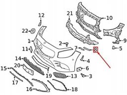 Wspornik mocowanie zderzaka Mercedes W166 Prawy