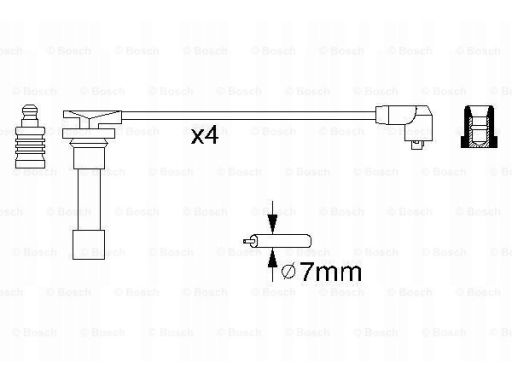 0 986 356 776 Zestaw Przewodów Zapłonowych Pasuje Do: Honda Accord Iv,