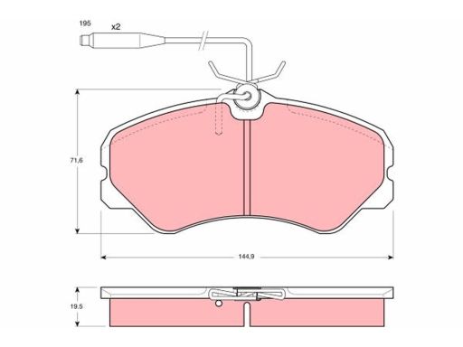 Klocek Hamulcowy Kpl. Gdb447