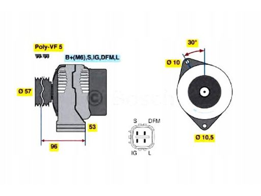 0 986 049 221 Alternator Bosch