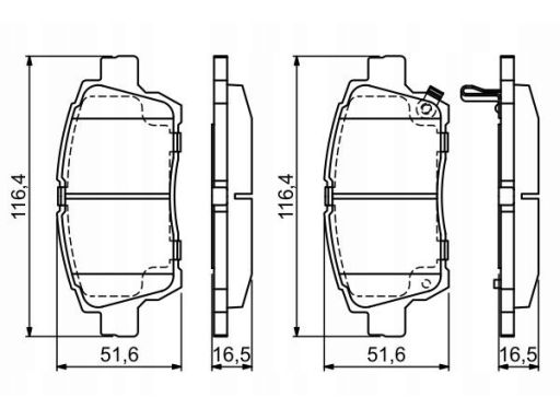 Klocek Hamulcowy Kpl. 0 986 424 803