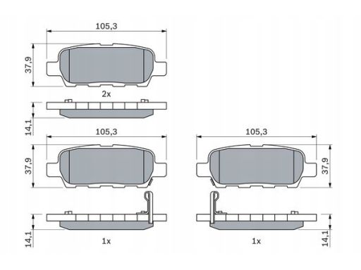 Klocek Hamulcowy Kpl. 0 986 494 090