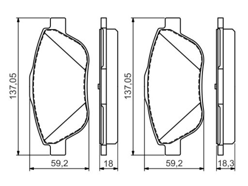 Klocek Hamulcowy Kpl. 0 986 494 564