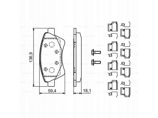 Klocek Hamulcowy Kpl. 0 986 494 725