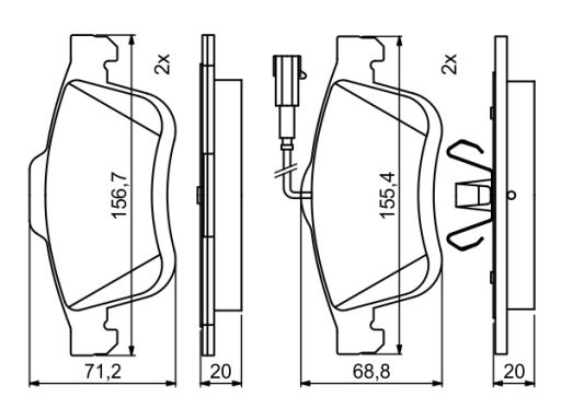 Klocek Hamulcowy Kpl. 0 986 494 795