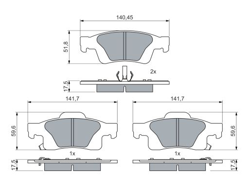 Klocek Hamulcowy Kpl. 0 986 460 081