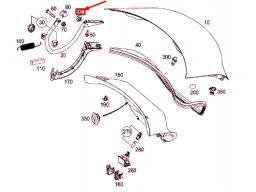 Spinka kołek tapicerki Mercedes A0009914795