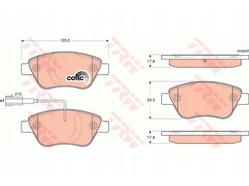 Klocek Hamulcowy Kpl. Gdb1654