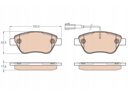 Klocek Hamulcowy Kpl. Gdb1654