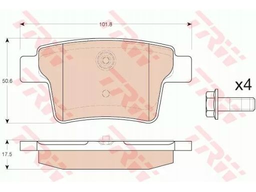 Klocek Hamulcowy Kpl. Gdb1988