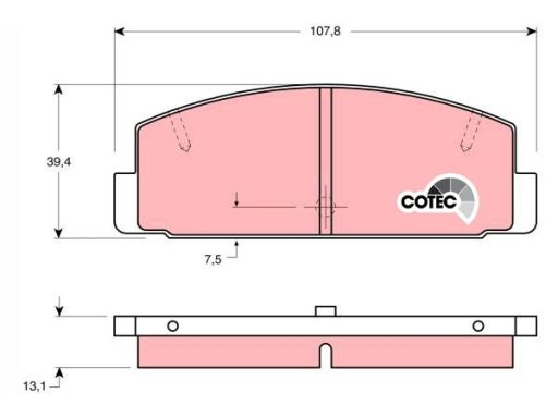 Klocek Hamulcowy Kpl. Gdb1027