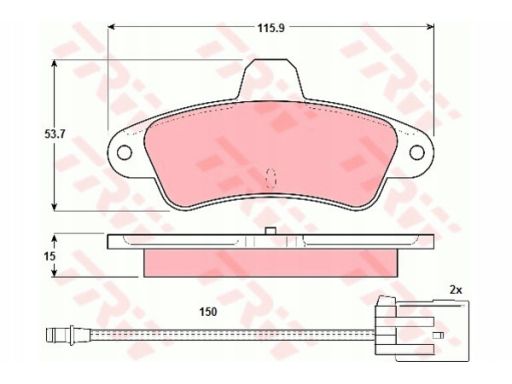 Klocek Hamulcowy Kpl. Gdb1112