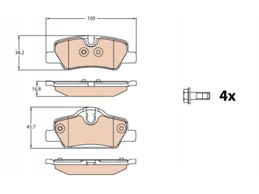 Klocek Hamulcowy Kpl. Gdb2088