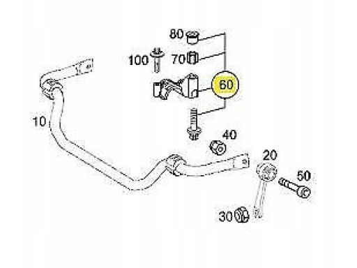 Wspornik mocowanie stabilizatora Mercedes W211