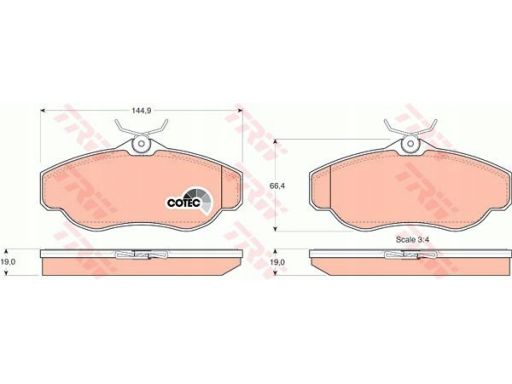 Klocek Hamulcowy Kpl. Gdb1156