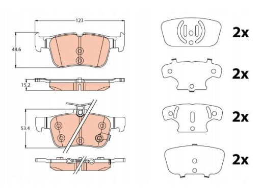 Klocek Hamulcowy Kpl. Gdb2115