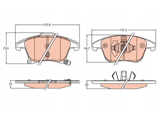 Klocek Hamulcowy Kpl. Gdb2092