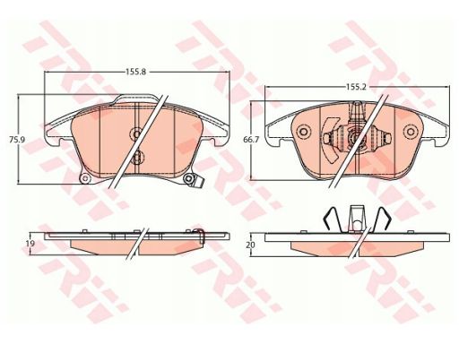 Klocek Hamulcowy Kpl. Gdb2092