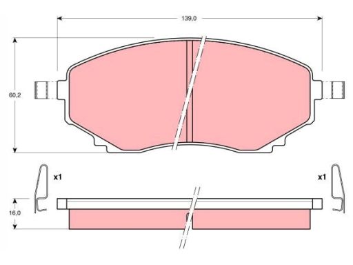 Klocek Hamulcowy Kpl. Gdb1177