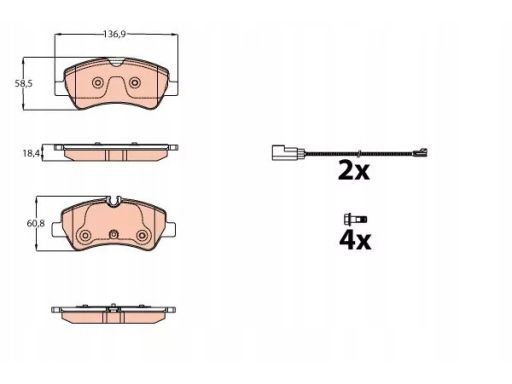 Klocek Hamulcowy Kpl. Gdb2161