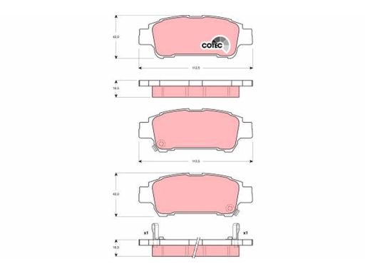 Klocek Hamulcowy Kpl. Gdb3249