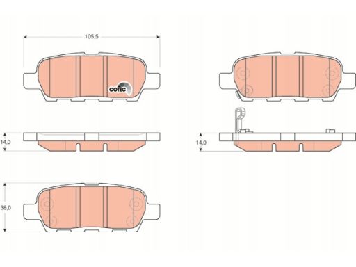 Klocek Hamulcowy Kpl. Gdb3294