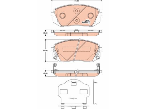 Klocek Hamulcowy Kpl. Gdb3461