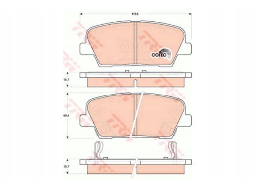 Klocek Hamulcowy Kpl. Gdb3499