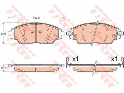 Klocek Hamulcowy Kpl. Gdb3579