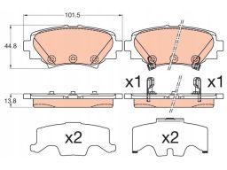 Klocek Hamulcowy Kpl. Gdb3593