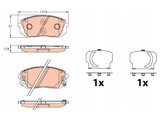 Klocek Hamulcowy Kpl. Gdb3642