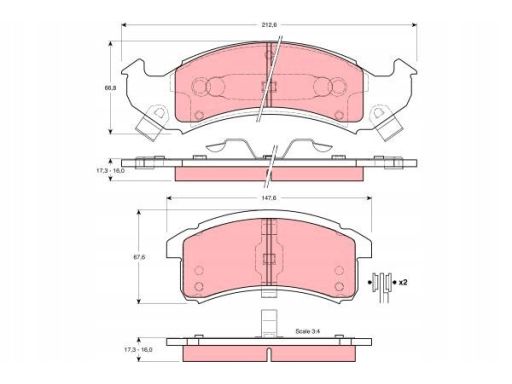 Klocek Hamulcowy Kpl. Gdb4054