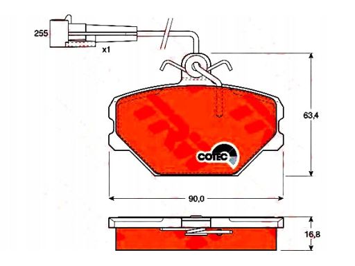 Klocek Hamulcowy Kpl. Gdb833