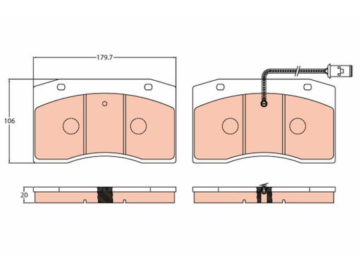 Klocek Hamulcowy Kpl. Gdb5060