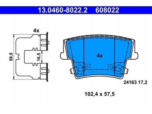 Klocek Hamulcowy Kpl. 13.0460-8022.2