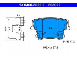 Klocek Hamulcowy Kpl. 13.0460-8022.2