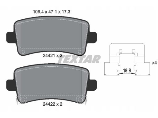 Klocek Hamulcowy Kpl. 2442101
