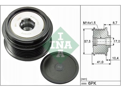 Sprzęgło Jednokierunkowe Alternatora 535 0282 10