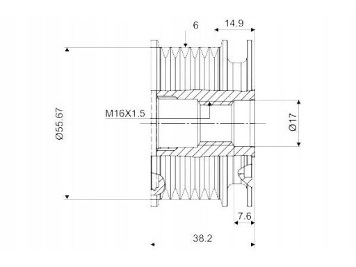 Sprzęgło Jednokierunkowe Alternatora 588044
