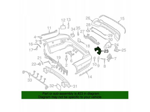 Lewy Ślizg zderzaka TYŁ Mercedes W212 A2128854914