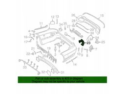 Lewy Ślizg zderzaka TYŁ Mercedes W212 A2128854914