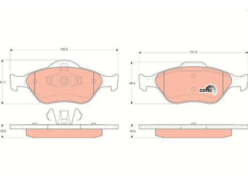 Klocek Hamulcowy Kpl. Gdb1419