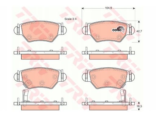 Klocek Hamulcowy Kpl. Gdb1471