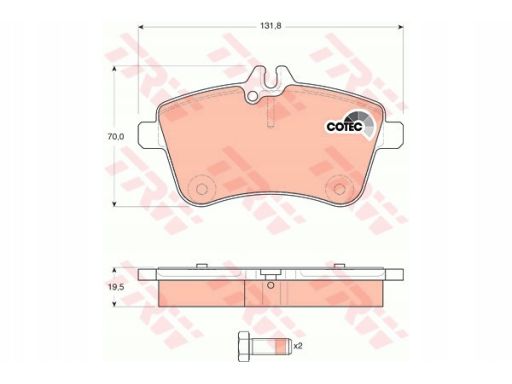Klocek Hamulcowy Kpl. Gdb1628