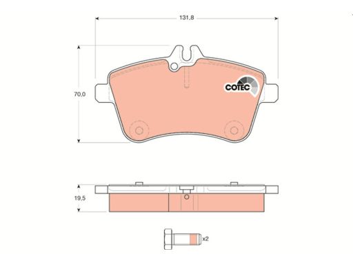 Klocek Hamulcowy Kpl. Gdb1628
