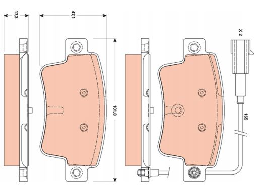 Klocek Hamulcowy Kpl. Gdb1872