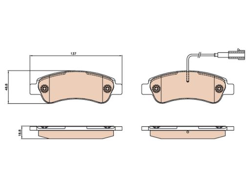 Klocek Hamulcowy Kpl. Gdb2068
